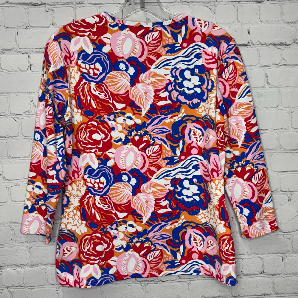 J. MCLAUGHLIN Top Signature Catalina Cloth Floral Signature Tee - Picture 5 of 5